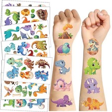 10 Sheets Dinosaur Temporary Tattoos Kids Waterproof Fake Body Sticker Toy Gift