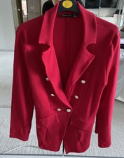 Womens I Saw It First Red Military Blazer Size 10