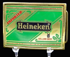 Heineken Beer Baron Brass Vintage Belt Buckle