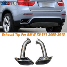 Car Exhaust Tips For BMW X6 E71 2008-2013 Stainless Steel Rear Tail Muffler Pipe