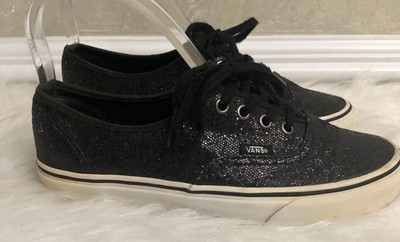 sequin vans black