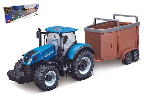 Burago Tractor New Holland T7.315 HD Transport Horses Vehicles