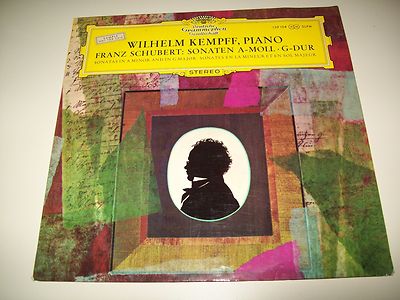 Kempff Schubert Sonatas A Minor G Major - DGG 139 104 - RARE WHITE LABEL Promo