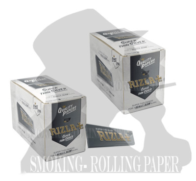 Cartine Rizla Silver Corte Argento   2x Scatola da 100 Libretti | Rolling Papers