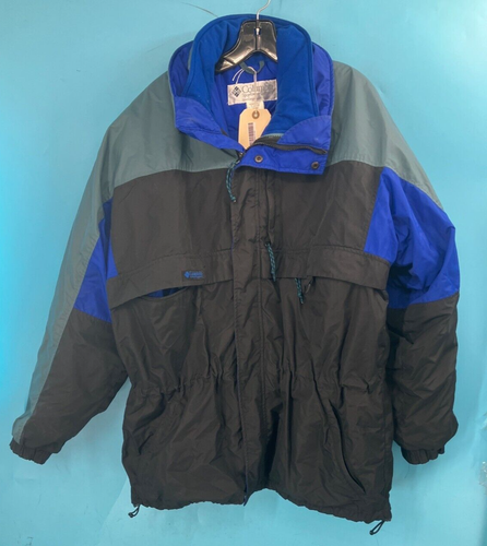 Columbia Mens XL Gizzmo 3 In 1 Waterproof Winter Coat Nylon Shell Black/Blue