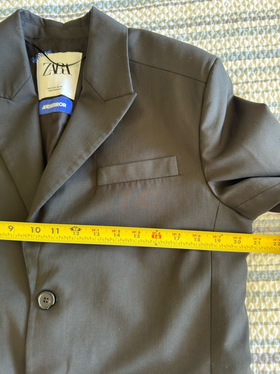 Ader Error x Zara Distressed Oversized Wool Blazer Men's