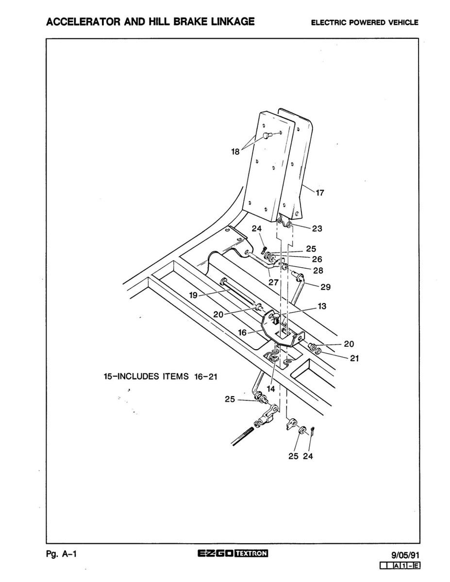 1992 1995 Golf Cart Service Parts Manual EZGO Electric X-440 & X