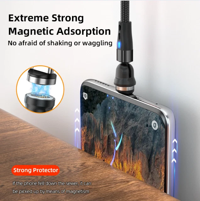 For iPhone 14 13 12 11 XR X 8 7 6 Plus Magnetic USB Fast Charger Data Cable Cord - Image 4 of 4