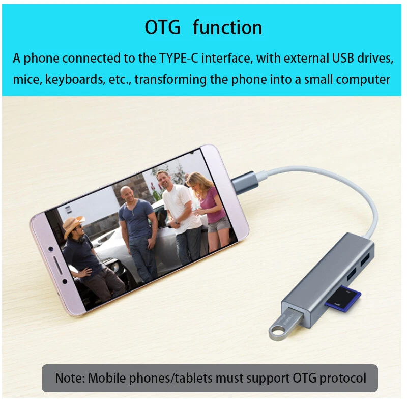 USB HUB Laptop Docking Station SD/TF card reading Splitter Extender  converter