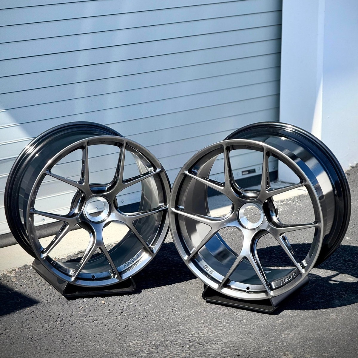 set) BBS FI-R Evo 20x9.5 +44, 21x12 +45 Centerlock Black for