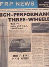 1965 BOND 875 3-WHEELER FRP News Magazine Article - also SCAMMELL TOWNSMAN