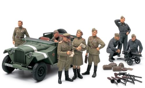 Tamiya 89767 1/48 Scale Military Model Kit Russian Field Car GAZ-67B w/Officers - Picture 1 of 1