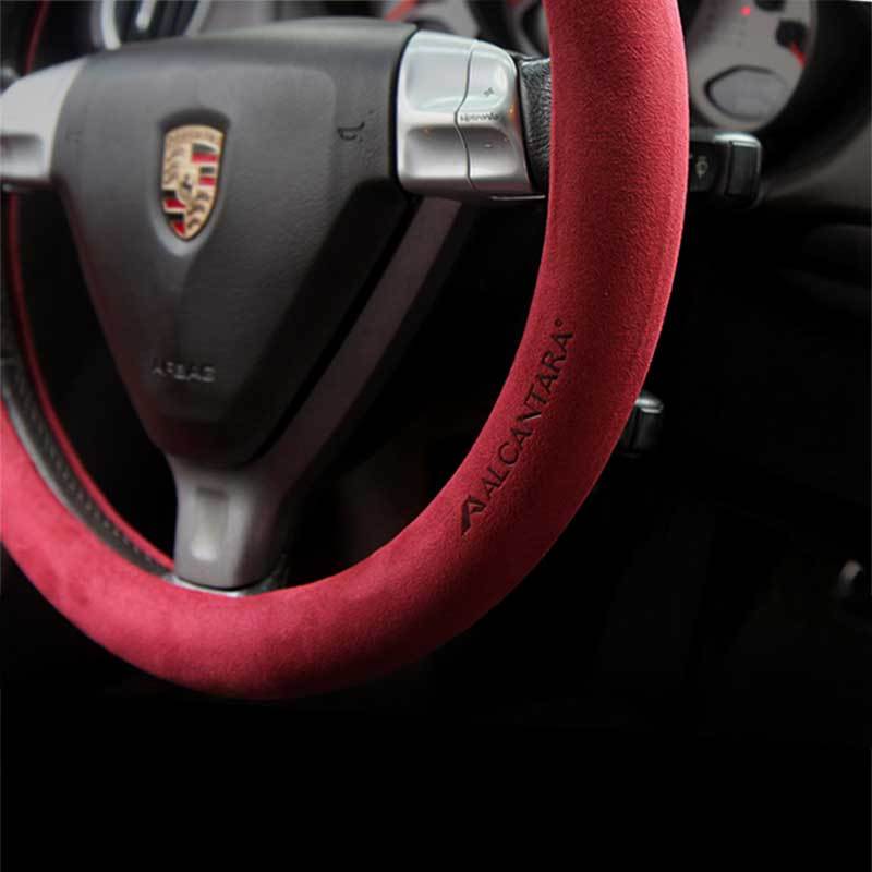 ALCANTARA 100 Italy Original Fabric Car Steering Wheel Cover eBay