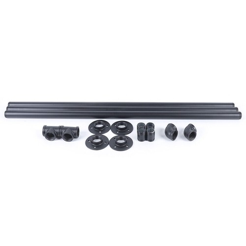 10FT Iron Handrail for Steps Stair Railing Hand Rail Kit Black Outdoor Indoor US - 第 6/19 張圖片