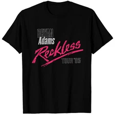 Bryan Adams Reckless Tour Cotton Black Short Sleeve S-5XL Unisex Shirt