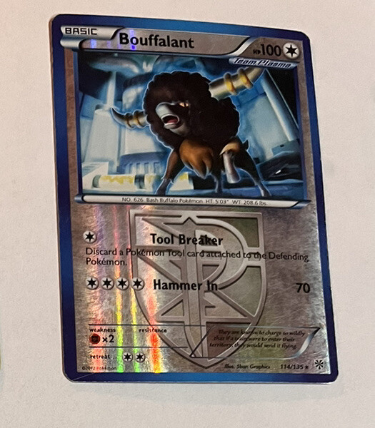 Bouffalant 114/135 B&W Plasma Storm REVERSE HOLO NEAR MINT/MINT! Pokémon