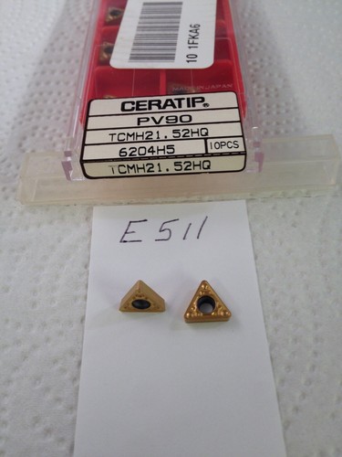 10 NEW CERATIP TCMH 21.52HQ CERMET INSERTS. GRADE: PV90 FACTORY PACKED {E511}