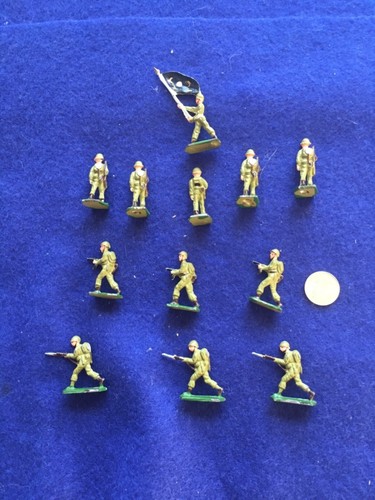 Vintage Green Toy Army Men detailed paint