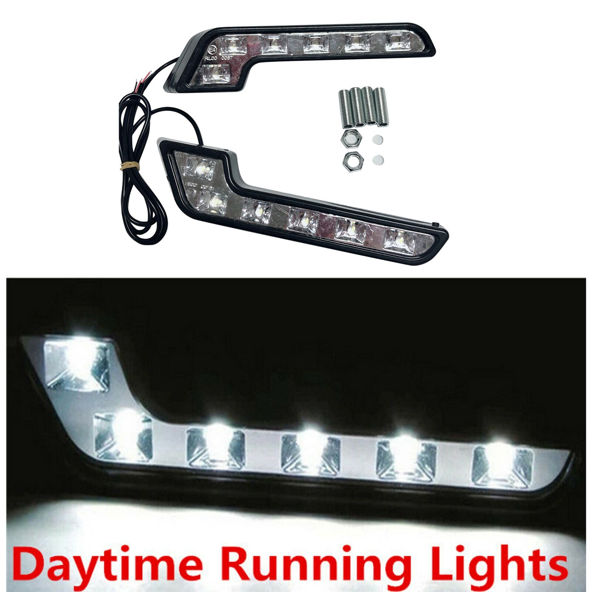 2X 12V Super Bright DRL LED Daytime Running Lights for Cars Auto LED