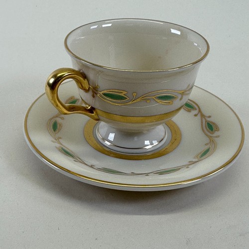 Pickard China Hand Decorated Demitasse Teacup & Saucer Gold Accent - Picture 4 of 9