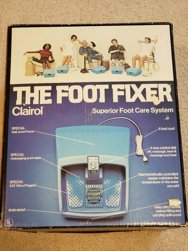 Clariol THE FOOT FIXER Heat & Masage Vibrating Foot Spa Bath - Picture 2 of 7