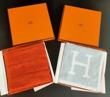 set 2 asciugamani HERMES fazzoletto logo Avalon Carre H asciugamano con scatola