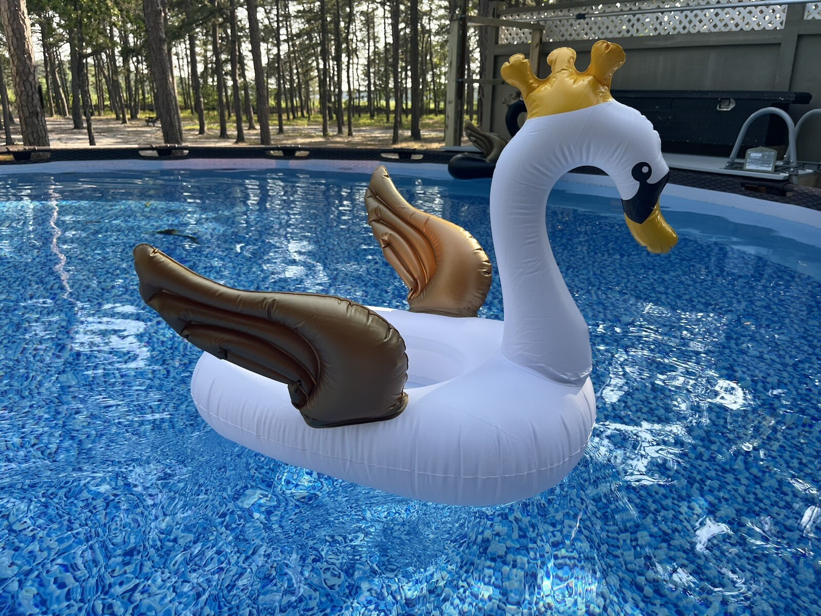 White swan baby toddler kids Swimming inflatable pool float ring tube ...
