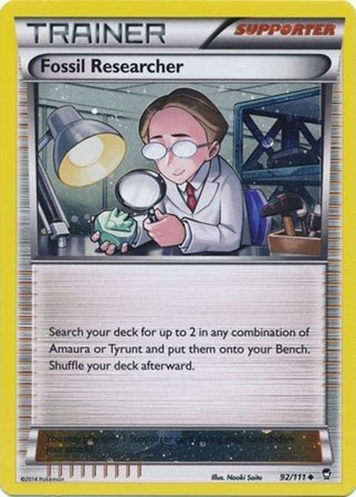 Fossil Researcher - 92/111 - Pokemon Furious Fists Cosmos Holo Rare Card LP