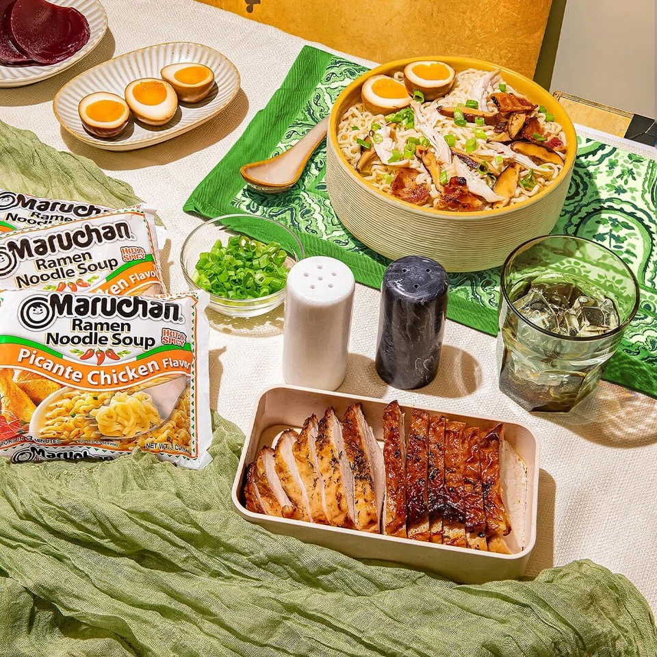 Fideos Maruchan Ramen Paquete de 3 OZ de 24 Sabor a Pollo Picante Picante Foto 4 de 4