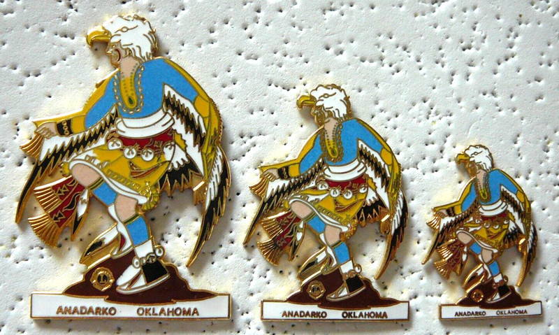Lions Club Pins - ANADARKO INDIANS WEARING CEREMONIAL DANCE COSTUMES  (3 Pins)