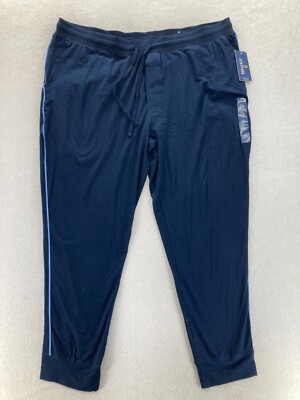 Stafford Pajama Pants Mens 2XL Blue Stretch Fabric Joggers