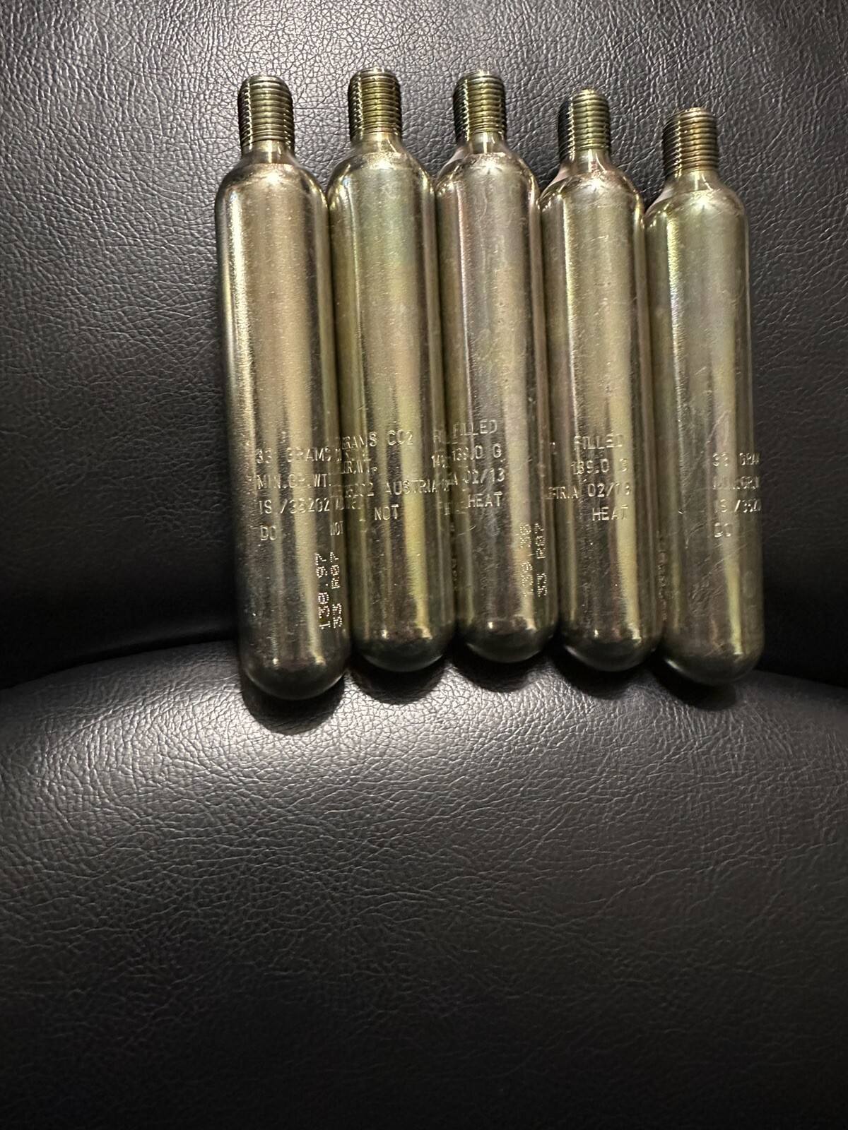 5PK 33 Gram Co2 Cartridges Cylinders 1/2” Thread - A/M PFD Lifevest ...