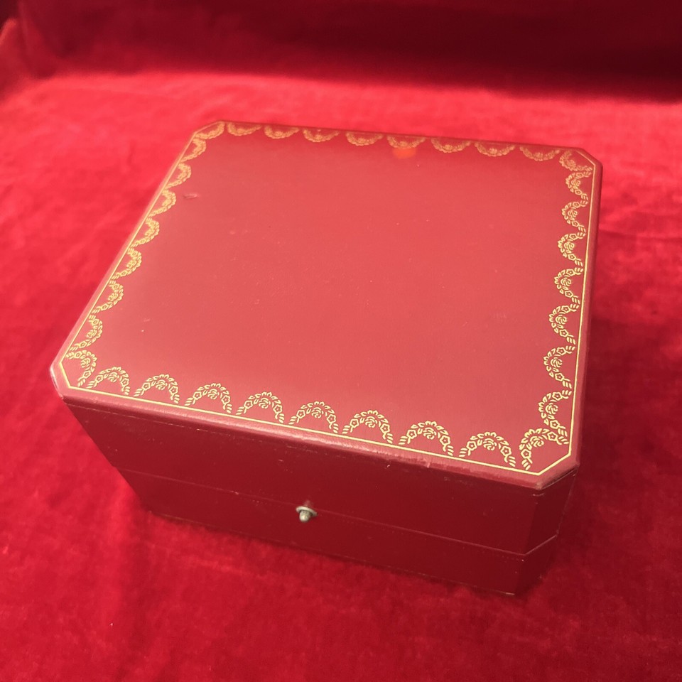 Cartier Watch Box Case Authentic Empty Red With White Interior eBay