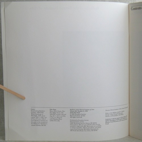 Bulletin of the Detroit Institute of Arts 1991 Volume 66 No 4 Kirchner Mayan Art - Picture 6 of 7
