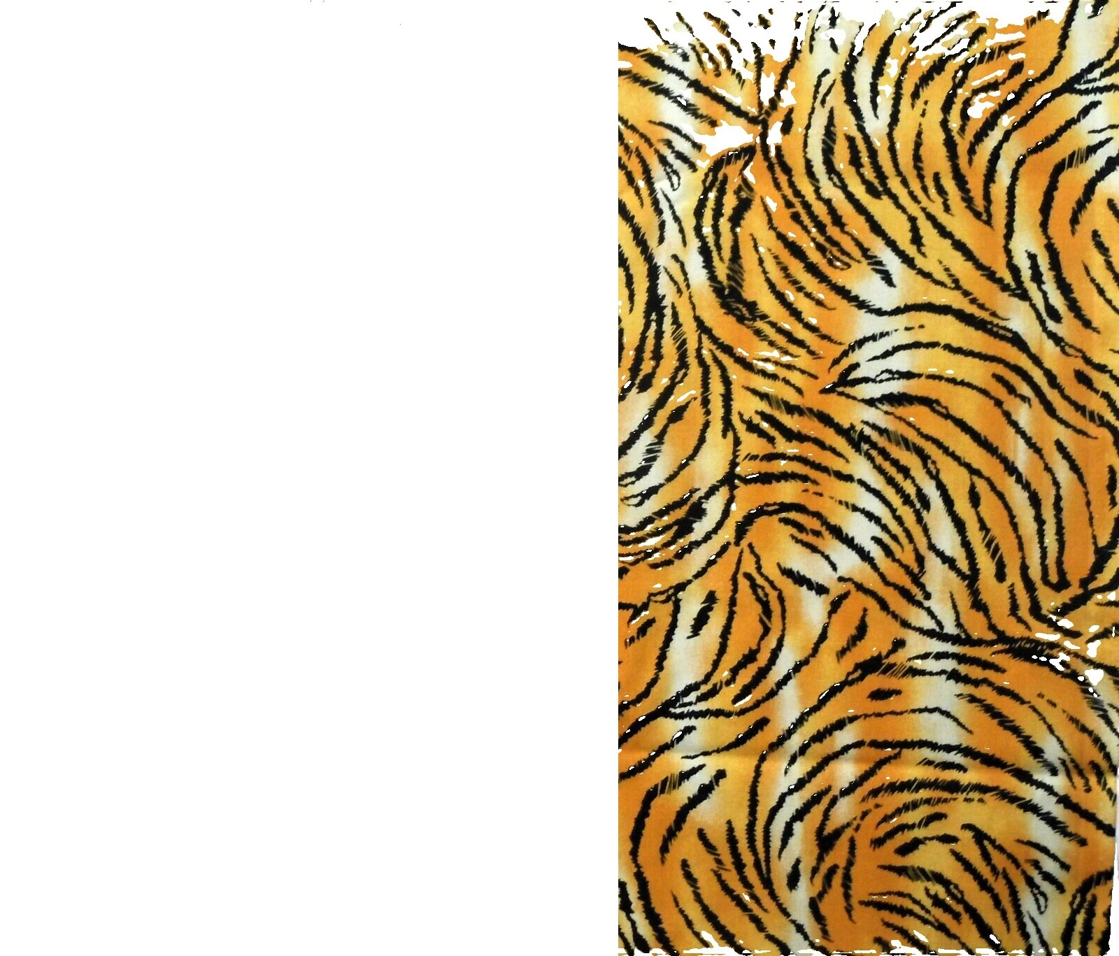 Tela de Algodón Estampado de Tigre Multicolor