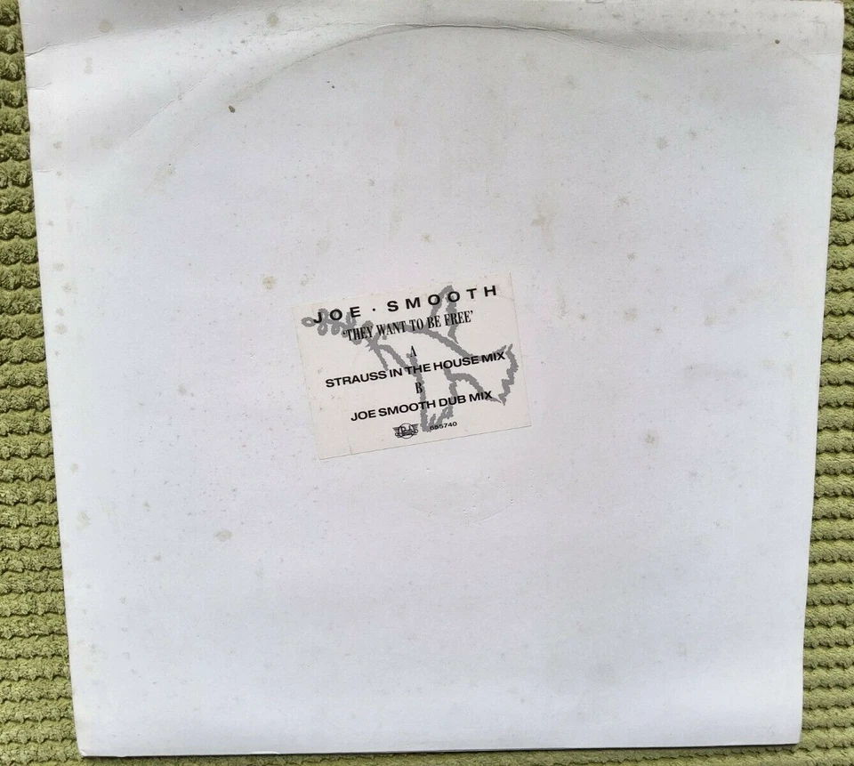 Joe Smooth They Want To Be Free 12" house white label Vinyl record  Promo - Image 3 of 4