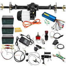 36V 1000W Brushless Differential Motor 30/34/40'' Rear Axle Kits for Mower Quads