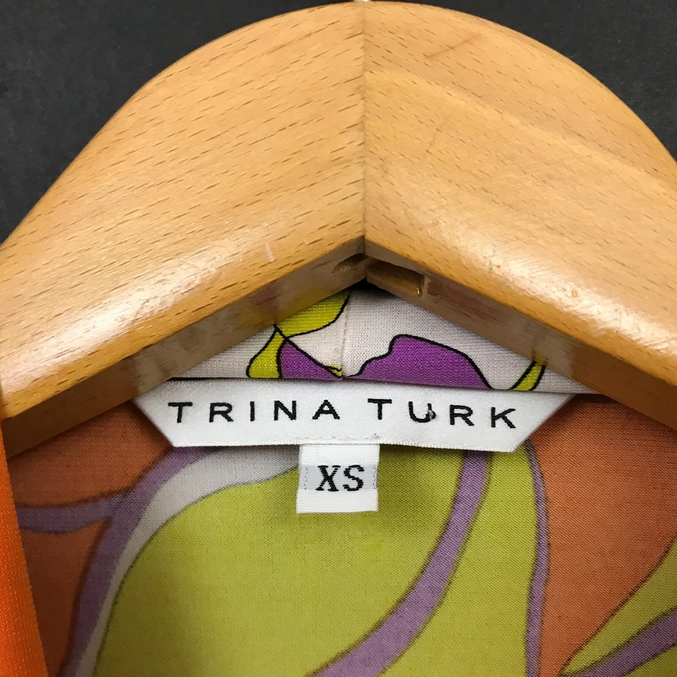 Mameluco Trina Turk Giselle para mujer XS multicolor floral sin mangas cuello en V Foto 3 de 4