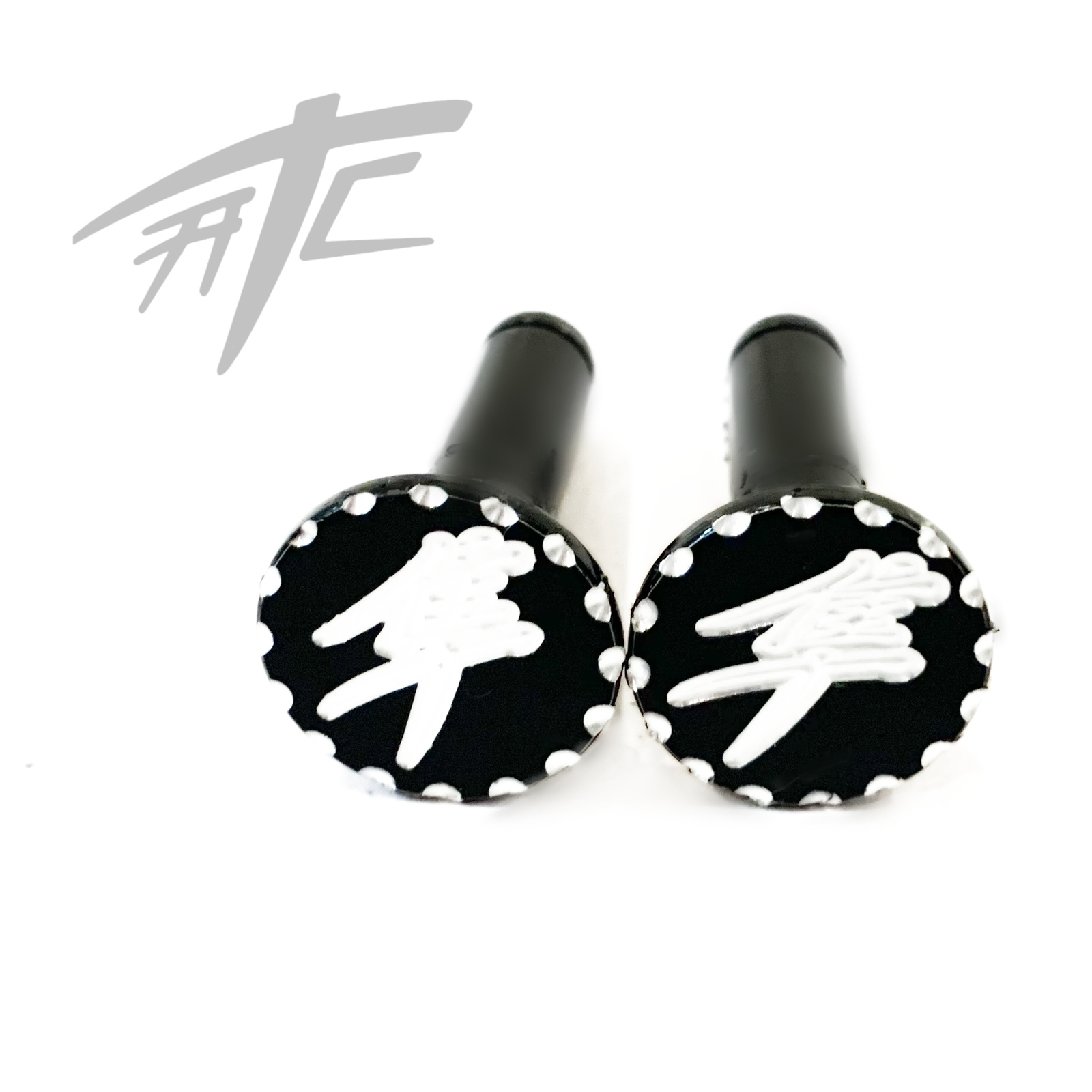 HAYABUSA BLACK CONTRAST CUT KANJI REAR FOOT PEG PINS 2020 SUZUKI HAYABUSA