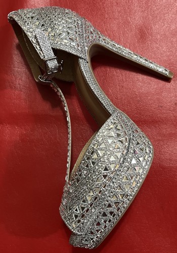 Thalia Sodi Women's Chace Embellished Platform Pumps - Silver 8M - Picture 9 of 12