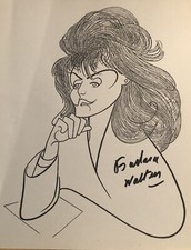 Barbara Walters Signed Al Hirschfeld Print