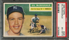 BB - 1956 - Topps - #225 - Gil McDougald - PSA 6 - EX-MT