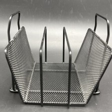 Desk Mail Organizer Office Small Letter Sorter Desktop File Organizer Black Mesh