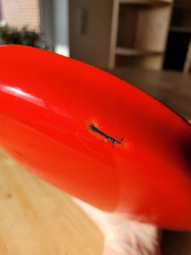 Vintage Dansk Kobenstyle Skillet, Red, Quistgaard, Enamel - Picture 4 of 6