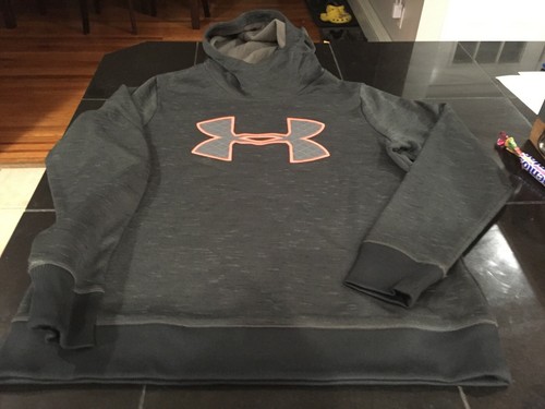 WOMENS Under Armour COLDGEAR HOODIE M MEDIUM DARK GRAY NEW - Picture 2 of 3