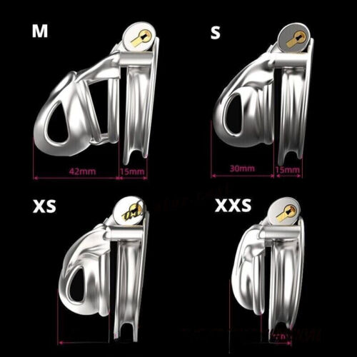 New Stainless Steel V7.0 Male Chastity Device Sissy Cage Ring Belt Binding - 第 1/48 張圖片