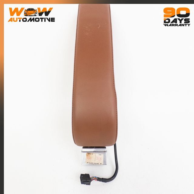 04-13 BENTLEY CONTINENTAL FLYING SPUR GTC FRONT LEFT ARMREST BROWN LEATHER OEM