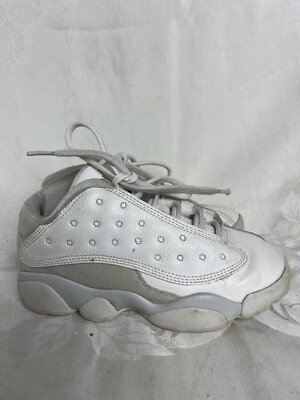 さとっぺ Jordan Retro 13 Low BP Youth White/Silver 310812-100