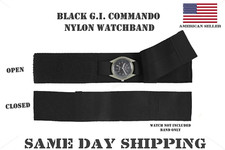 Black Military Tactical G.I. Commando Nylon Watchband