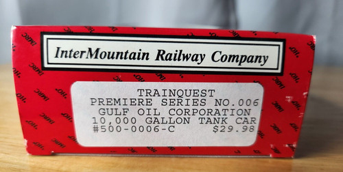 Vagón cisterna InterMountain HO Trainquest Series 006 10K gal Gulf Oil #15216 nuevo en caja | Zustand: New